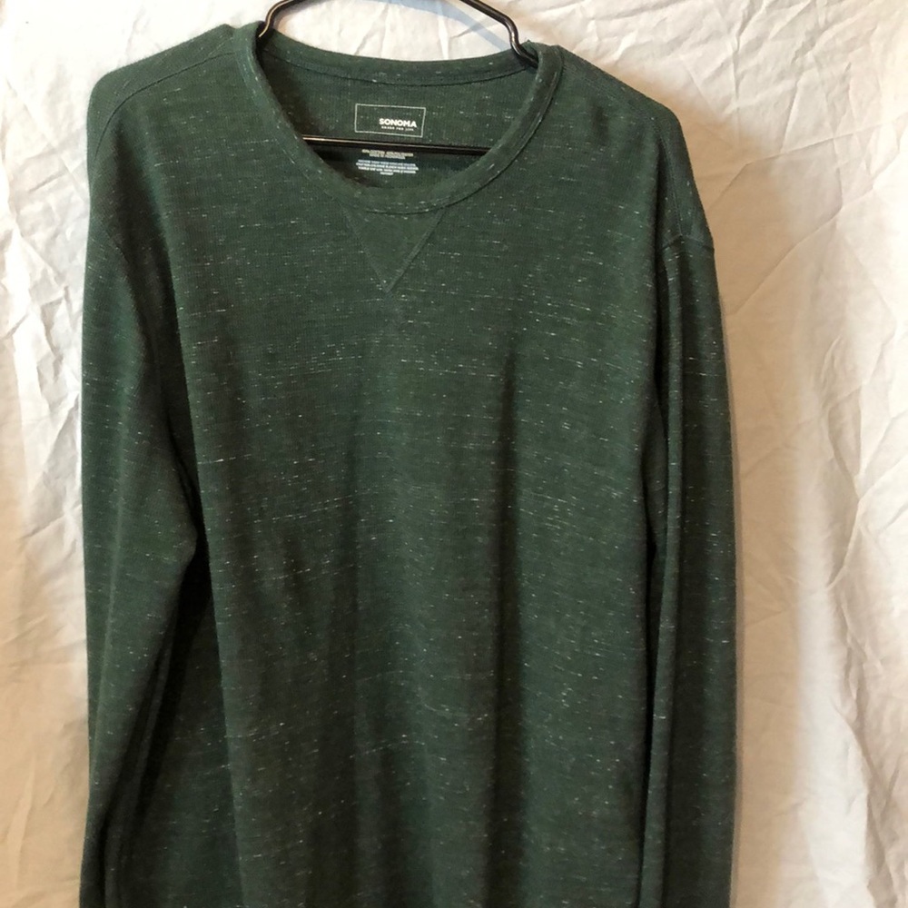Men’s green Sonoma long sleeve with white specks